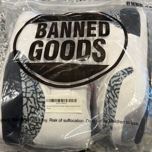 Banned Goods Black and White Slippers one size unisex